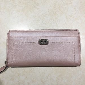 Blush pink Coach wallet